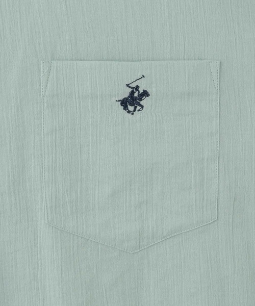Mac-House(マックハウス)の「BEVERLY HILLS POLO CLUB 楊柳ショート丈ロングスリーブシャツ(シャツ/ブラウス・レディース・オフホワイト/ピンク/パープル/ミント・S)」の18枚目の写真