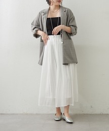 Remind me and forever | 【軽やかに揺れるフレアシルエット】ウエストフリルギャザースカート(スカート)