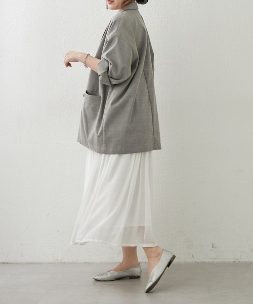 Remind me and forever（リマインドミーアンドフォーエバー）の「【軽やかに揺れるフレアシルエット】ウエストフリルギャザースカート（スカート・レディース・オフホワイト/ミント/ブルー/チャコールグレー・FREE）」の21枚目の写真