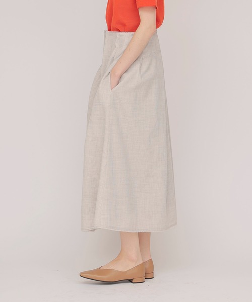 DRESSLAVE(ドレスレイブ)の「random tuck mesh skirt(ランダムタックメッシュスカート)(スカート・レディース・ベージュ/ブラック・38)」の3枚目の写真