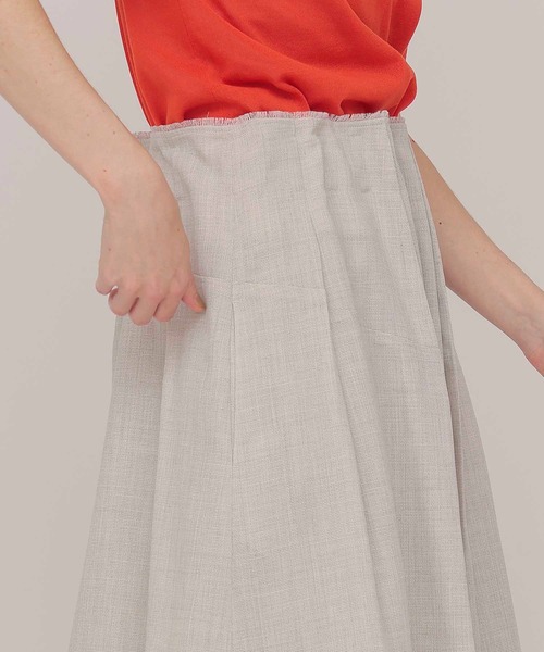 DRESSLAVE(ドレスレイブ)の「random tuck mesh skirt(ランダムタックメッシュスカート)(スカート・レディース・ベージュ/ブラック・38)」の6枚目の写真