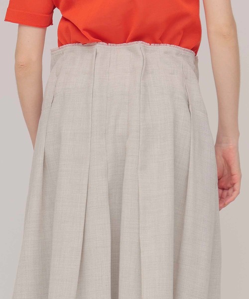 DRESSLAVE(ドレスレイブ)の「random tuck mesh skirt(ランダムタックメッシュスカート)(スカート・レディース・ベージュ/ブラック・38)」の7枚目の写真