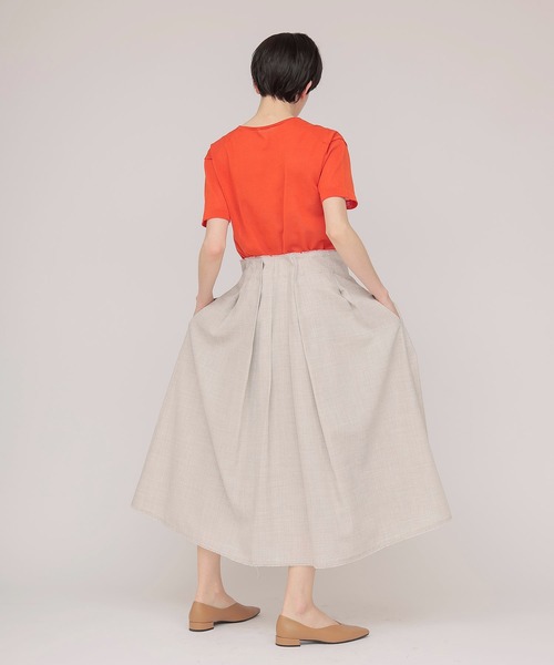 DRESSLAVE(ドレスレイブ)の「random tuck mesh skirt(ランダムタックメッシュスカート)(スカート・レディース・ベージュ/ブラック・38)」の11枚目の写真