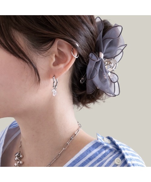 tone(トーン)の「【Agaro】No.512 片耳 ハートフープ天然石ピアス(MA)(ピアス(両耳用)・レディース・ブルー/ピンク・FREE)」の10枚目の写真