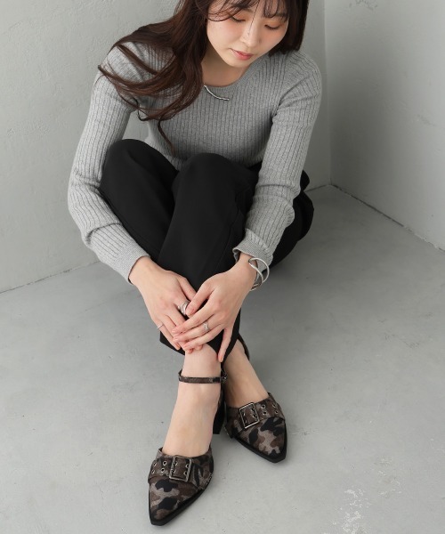 DEMETER（デメテル）の「ポインテッドトゥ アンクルストラップ セパレートパンプス（パンプス・レディース・ブラック/ホワイト/レオパード/カモフラージュ・S/M/L/LL）」の20枚目の写真
