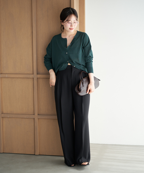 plage(プラージュ)の「2 Tuck Elegant パンツ(スラックス・レディース・ベージュ/ブラック・34/36/38/40)」の15枚目の写真