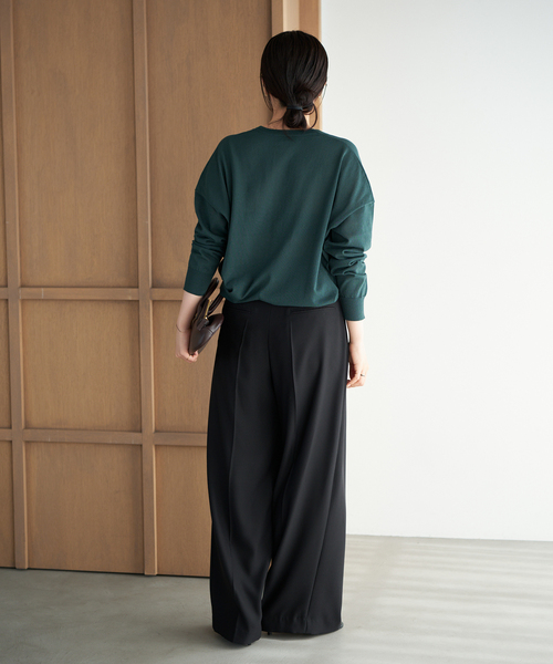 plage(プラージュ)の「2 Tuck Elegant パンツ(スラックス・レディース・ベージュ/ブラック・34/36/38/40)」の17枚目の写真