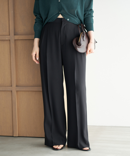 plage(プラージュ)の「2 Tuck Elegant パンツ(スラックス・レディース・ベージュ/ブラック・34/36/38/40)」の18枚目の写真