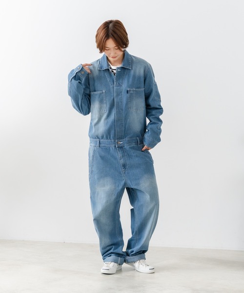 UNIIT（ユニット）の「【BRUDDA SHARK】デニムオールインワン ジャンプスーツ（つなぎ/オールインワン・メンズ・ブルー/ブラック/ネイビー・MEDIUM/LARGE/X-LARGE）」の21枚目の写真