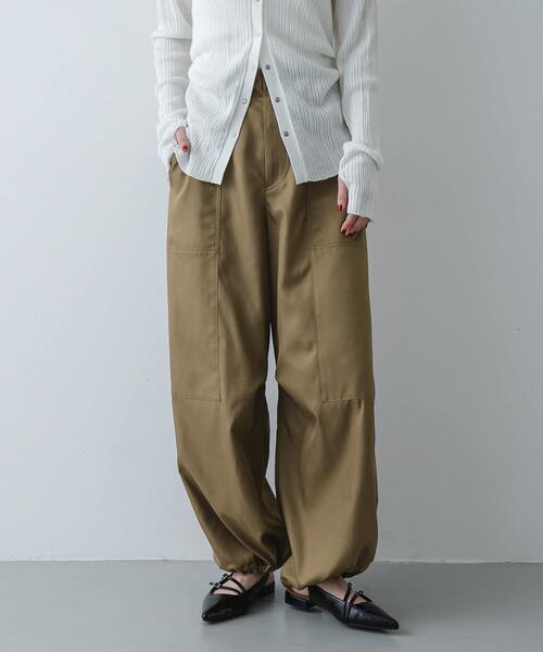 SENSE OF PLACE by URBAN RESEARCH(センスオブプレイスバイアーバンリサーチ)の「ドロストデザインパンツ(その他パンツ・レディース・ベージュ/ブラック・ONE)」の3枚目の写真