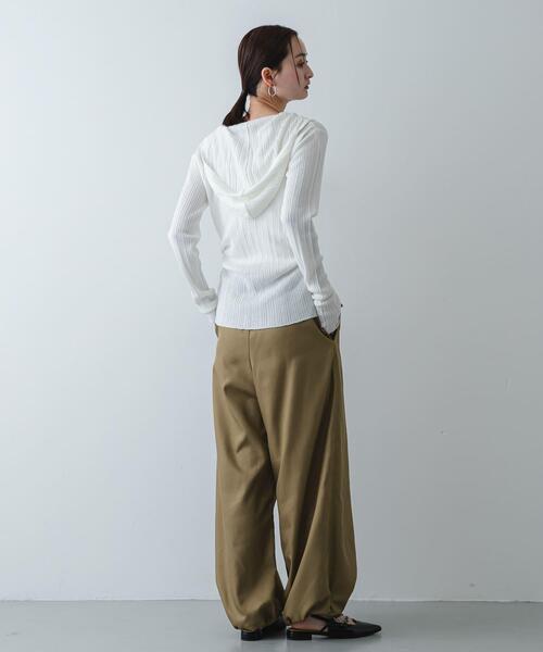 SENSE OF PLACE by URBAN RESEARCH(センスオブプレイスバイアーバンリサーチ)の「ドロストデザインパンツ(その他パンツ・レディース・ベージュ/ブラック・ONE)」の9枚目の写真
