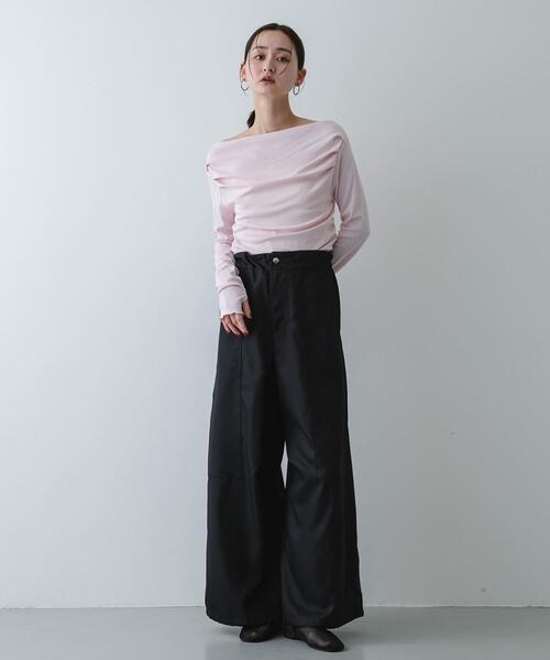 SENSE OF PLACE by URBAN RESEARCH(センスオブプレイスバイアーバンリサーチ)の「ドロストデザインパンツ(その他パンツ・レディース・ベージュ/ブラック・ONE)」の22枚目の写真