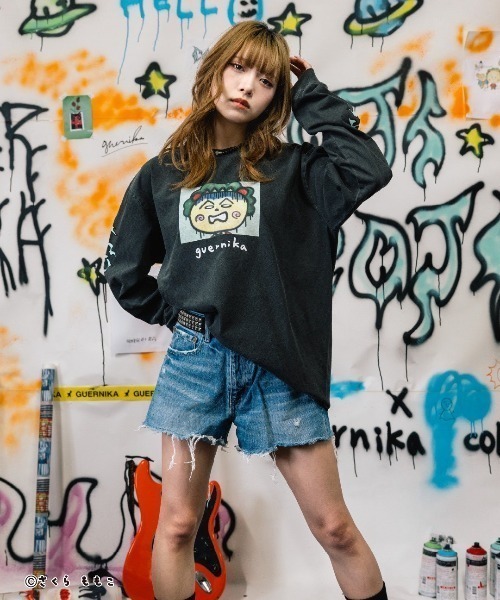 ROYAL FLASH（ロイヤルフラッシュ）の「guernika/ゲルニカ/Drooping COJI-COJI Vintage Style Long Sleeve T-shirt（Tシャツ/カットソー・メンズ・ブラック系その他・XL/2XL/L）」の3枚目の写真