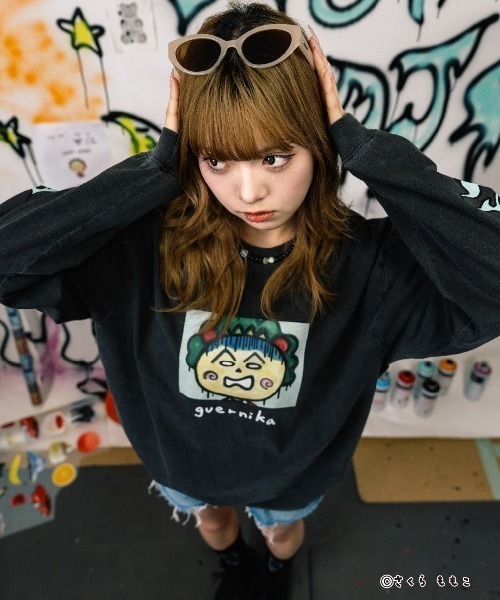 ROYAL FLASH（ロイヤルフラッシュ）の「guernika/ゲルニカ/Drooping COJI-COJI Vintage Style Long Sleeve T-shirt（Tシャツ/カットソー・メンズ・ブラック系その他・XL/2XL/L）」の2枚目の写真
