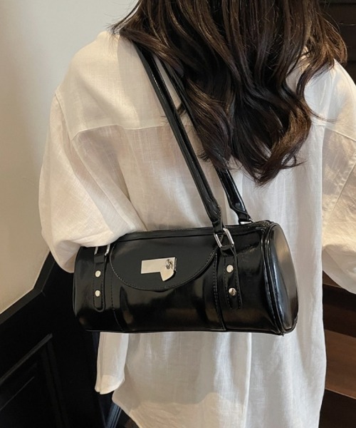 Ritzy(リッツィー)の「2WAY横長ボストンバッグ ショルダーバッグ(ボストンバッグ・レディース・ブラック/ピンク/ホワイト/レッド・FREE)」の1枚目の写真