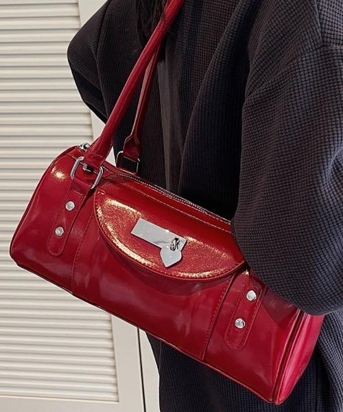 Ritzy(リッツィー)の「2WAY横長ボストンバッグ ショルダーバッグ(ボストンバッグ・レディース・ブラック/ピンク/ホワイト/レッド・FREE)」の16枚目の写真