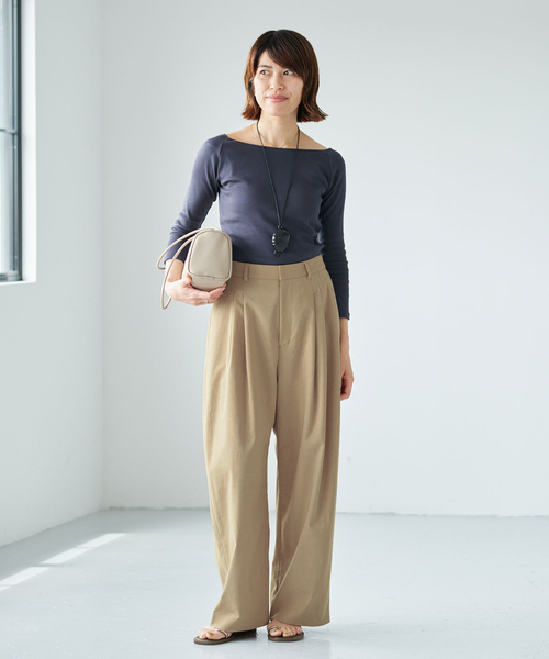 IENA(イエナ)の「《追加》ウォッシャブル リネンミックスコクーンスラックス(スラックス・レディース・ホワイト/ベージュ・38/36/34)」の19枚目の写真