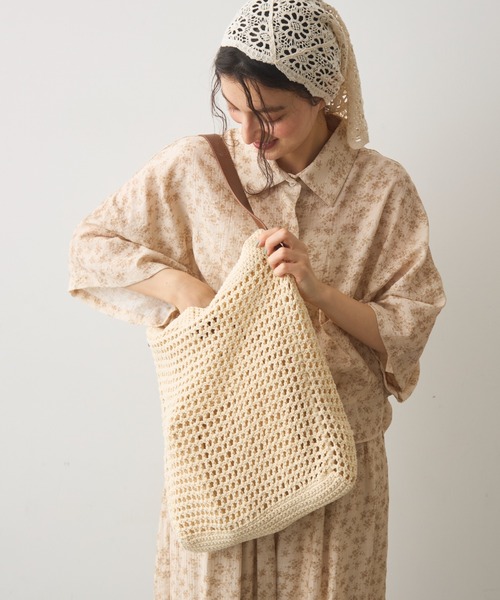 Crisp（クリスプ）の「クロシェショルダーバッグ（ショルダーバッグ・レディース・アイボリー/ベージュ・FREE）」の16枚目の写真