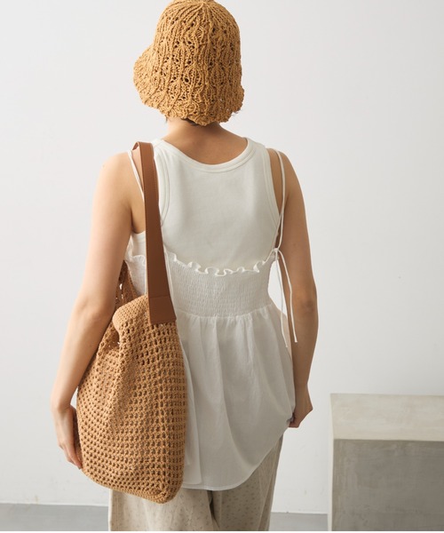 Crisp（クリスプ）の「クロシェショルダーバッグ（ショルダーバッグ・レディース・アイボリー/ベージュ・FREE）」の9枚目の写真