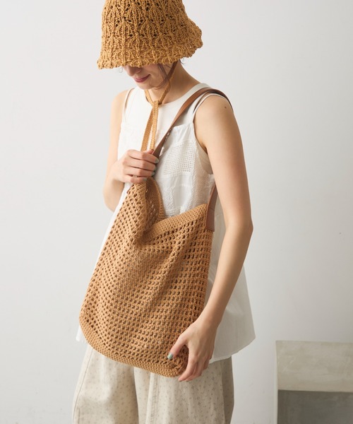 Crisp（クリスプ）の「クロシェショルダーバッグ（ショルダーバッグ・レディース・アイボリー/ベージュ・FREE）」の8枚目の写真