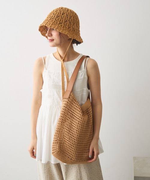 Crisp（クリスプ）の「クロシェショルダーバッグ（ショルダーバッグ・レディース・アイボリー/ベージュ・FREE）」の6枚目の写真