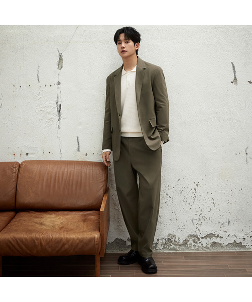 MINDBRIDGE（マインドブリッジ）の「[COUTURE]コットンライクリラックスフィットワンタックプルバンディングパンツ - 2カラー MYPT6170（スラックス・メンズ・ブラック/ダークベージュ・34/32/30/29/36）」の2枚目の写真