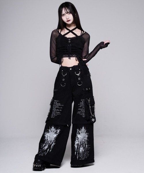 REFLEM（レフレム）の「『REFLEM/レフレム』プリント2WAYワイドデニムカーゴパンツ（その他パンツ・レディース・ブラック・FREE）」の11枚目の写真