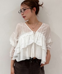 JEANASIS | 2WAYシャーリングVブラウス/672060(シャツ/ブラウス)