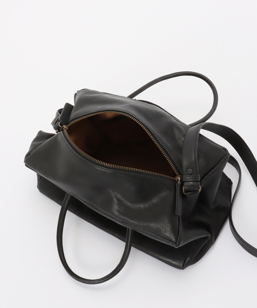 FRAMeWORK（フレームワーク）の「Bea mombaers ボックスバッグ（ボストンバッグ・レディース・ブラック/ブラウン・FREE）」の8枚目の写真