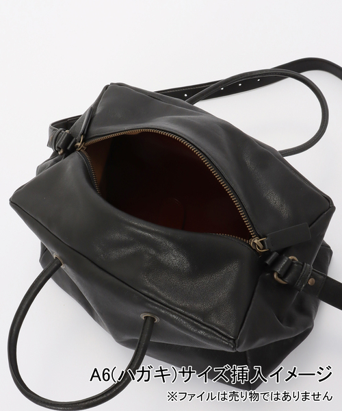 FRAMeWORK（フレームワーク）の「Bea mombaers ボックスバッグ（ボストンバッグ・レディース・ブラック/ブラウン・FREE）」の9枚目の写真