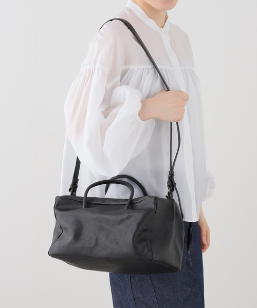 FRAMeWORK（フレームワーク）の「Bea mombaers ボックスバッグ（ボストンバッグ・レディース・ブラック/ブラウン・FREE）」の15枚目の写真