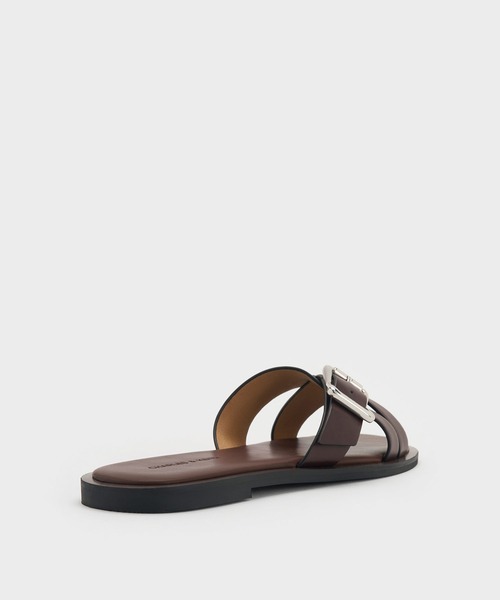 CHARLES & KEITH(チャールズ & キース)の「Anita アニータ クロスオーバースライドサンダル(サンダル・レディース・マルーン/ブラック・24.5cm/23.5cm/23cm/22.5cm/25.5cm/25cm)」の12枚目の写真