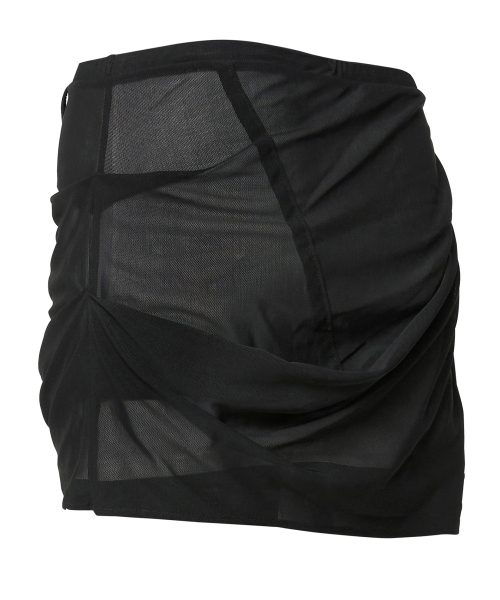 FLAREUP(フレアアップ)の「Draped Mesh Layered Mini Skirt (FL-265_Black)(スカート・レディース・ブラック・OS)」の3枚目の写真