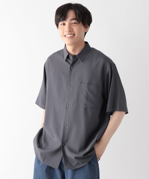 GLOBAL WORK(グローバルワーク)の「サラサマ快適シャツ/レギュラー/638136(シャツ/ブラウス・メンズ・サックスブルー/ストライプ/ネイビー/チャコールグレー/オフホワイト/グレイッシュベージュ・S/XL/L/M)」の3枚目の写真