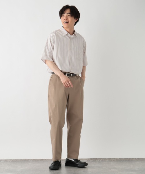 GLOBAL WORK(グローバルワーク)の「サラサマ快適シャツ/レギュラー/638136(シャツ/ブラウス・メンズ・サックスブルー/ストライプ/ネイビー/チャコールグレー/オフホワイト/グレイッシュベージュ・S/XL/L/M)」の17枚目の写真
