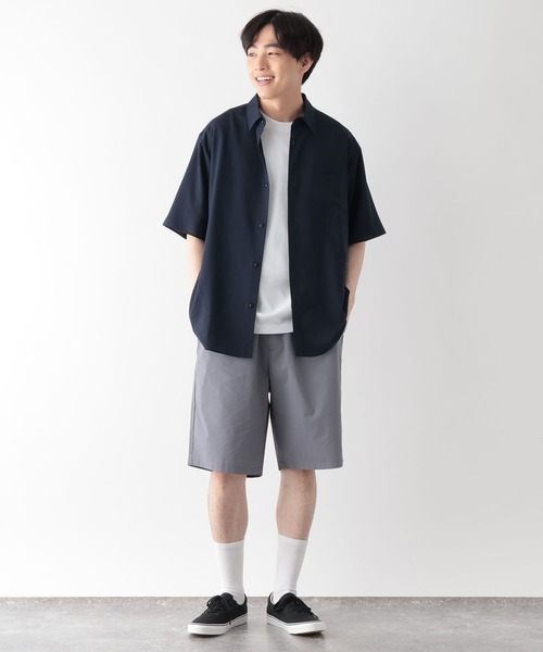 GLOBAL WORK(グローバルワーク)の「サラサマ快適シャツ/レギュラー/638136(シャツ/ブラウス・メンズ・サックスブルー/ストライプ/ネイビー/チャコールグレー/オフホワイト/グレイッシュベージュ・S/XL/L/M)」の8枚目の写真