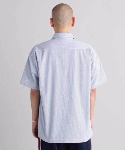 MANASTASH(マナスタッシュ)の「MANASTASH/マナスタッシュ PATCHED LOGO WORK SHIRT(シャツ/ブラウス・メンズ・ブラック/ネイビー/その他3/ブルー系その他3・XL/L/S/M)」の9枚目の写真