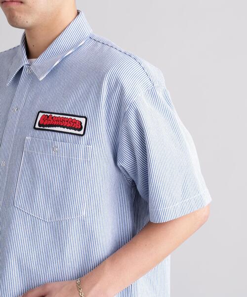 MANASTASH(マナスタッシュ)の「MANASTASH/マナスタッシュ PATCHED LOGO WORK SHIRT(シャツ/ブラウス・メンズ・ブラック/ネイビー/その他3/ブルー系その他3・XL/L/S/M)」の11枚目の写真