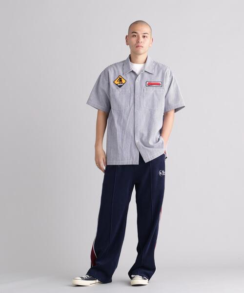MANASTASH(マナスタッシュ)の「MANASTASH/マナスタッシュ PATCHED LOGO WORK SHIRT(シャツ/ブラウス・メンズ・ブラック/ネイビー/その他3/ブルー系その他3・XL/L/S/M)」の13枚目の写真