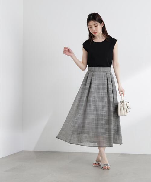 PROPORTION BODY DRESSING(プロポーションボディドレッシング)の「<ウォッシャブル/UVカット>フレンチスリーブ総針ニット / 1216270500(ニット/セーター・レディース・ブラック/ブルー/グレー/レッド/ホワイト・FREE)」の7枚目の写真