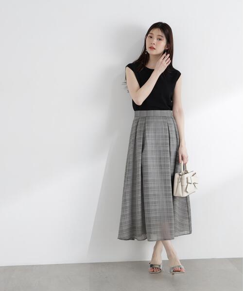 PROPORTION BODY DRESSING(プロポーションボディドレッシング)の「<ウォッシャブル/UVカット>フレンチスリーブ総針ニット / 1216270500(ニット/セーター・レディース・ブラック/ブルー/グレー/レッド/ホワイト・FREE)」の8枚目の写真