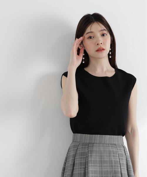 PROPORTION BODY DRESSING(プロポーションボディドレッシング)の「<ウォッシャブル/UVカット>フレンチスリーブ総針ニット / 1216270500(ニット/セーター・レディース・ブラック/ブルー/グレー/レッド/ホワイト・FREE)」の9枚目の写真