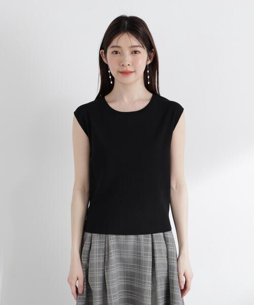 PROPORTION BODY DRESSING(プロポーションボディドレッシング)の「<ウォッシャブル/UVカット>フレンチスリーブ総針ニット / 1216270500(ニット/セーター・レディース・ブラック/ブルー/グレー/レッド/ホワイト・FREE)」の10枚目の写真