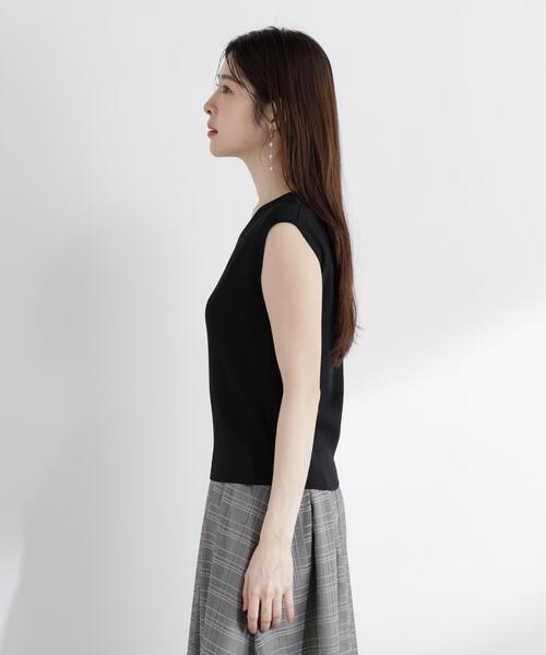 PROPORTION BODY DRESSING(プロポーションボディドレッシング)の「<ウォッシャブル/UVカット>フレンチスリーブ総針ニット / 1216270500(ニット/セーター・レディース・ブラック/ブルー/グレー/レッド/ホワイト・FREE)」の11枚目の写真