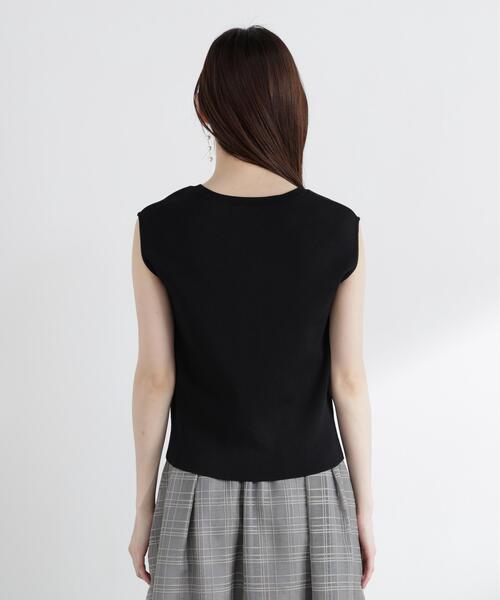 PROPORTION BODY DRESSING(プロポーションボディドレッシング)の「<ウォッシャブル/UVカット>フレンチスリーブ総針ニット / 1216270500(ニット/セーター・レディース・ブラック/ブルー/グレー/レッド/ホワイト・FREE)」の12枚目の写真