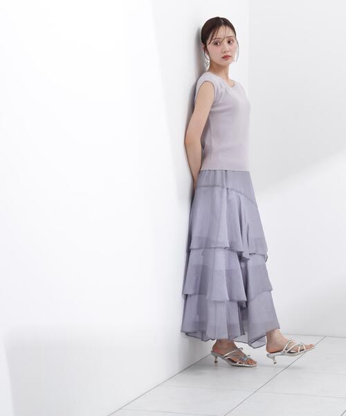 PROPORTION BODY DRESSING(プロポーションボディドレッシング)の「<ウォッシャブル/UVカット>フレンチスリーブ総針ニット / 1216270500(ニット/セーター・レディース・ブラック/ブルー/グレー/レッド/ホワイト・FREE)」の22枚目の写真