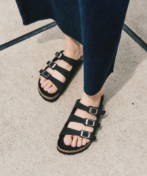 BIRKENSTOCK（ビルケンシュトック）の「BIRKENSTOCK/ビルケンシュトック SLOBE別注 Florida FR LENB Black 1032569（サンダル・レディース・ブラック・39/38/37/36/35）」の11枚目の写真