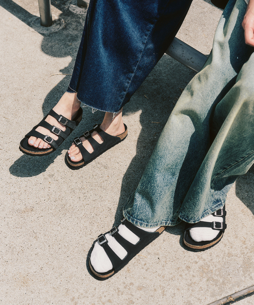 BIRKENSTOCK（ビルケンシュトック）の「BIRKENSTOCK/ビルケンシュトック SLOBE別注 Florida FR LENB Black 1032569（サンダル・レディース・ブラック・39/38/37/36/35）」の14枚目の写真