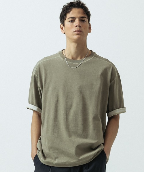SLICK(スリック)の「【SLICK/スリック】Color Scheme Plating Reversible T-Shirt/カラー スキーム プレーティング リバーシブル Tシャツ(Tシャツ/カットソー・メンズ・ベージュ/ブラック/カーキ・1/2/3)」の3枚目の写真