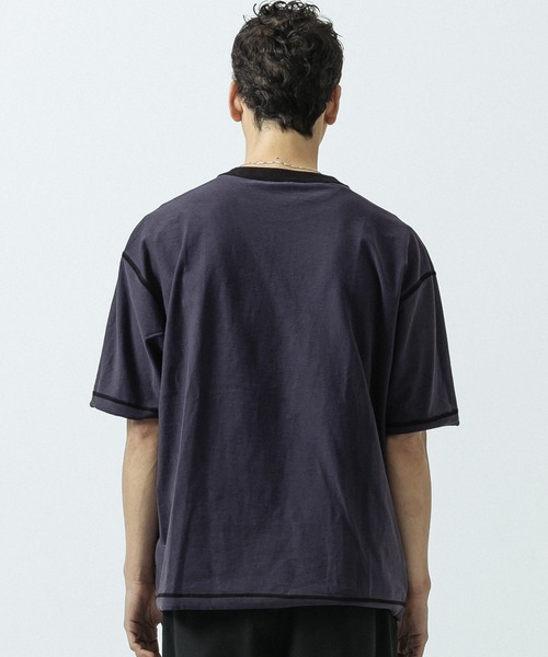 SLICK(スリック)の「【SLICK/スリック】Color Scheme Plating Reversible T-Shirt/カラー スキーム プレーティング リバーシブル Tシャツ(Tシャツ/カットソー・メンズ・ベージュ/ブラック/カーキ・1/2/3)」の4枚目の写真